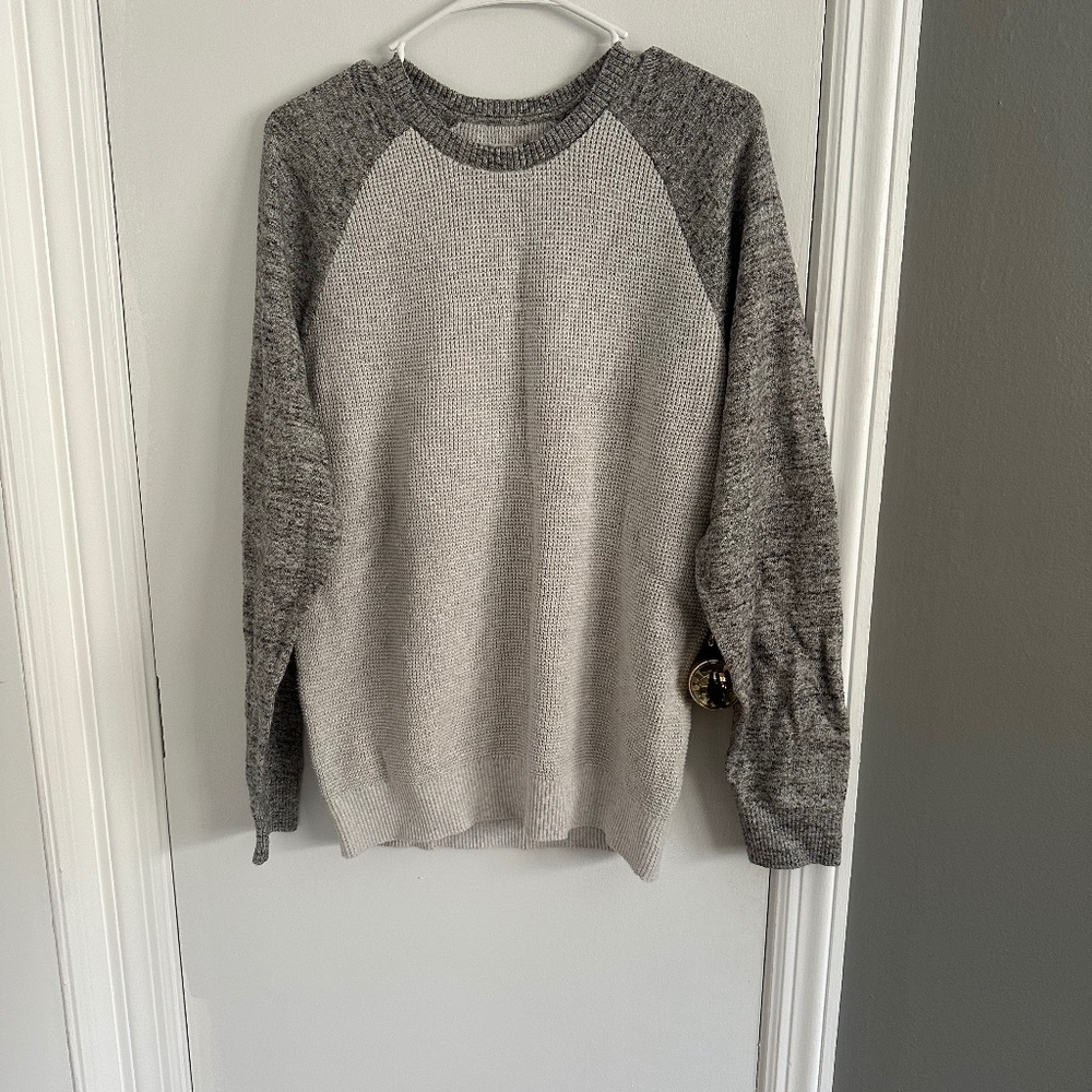 Gap color block crewneck soft knot raglan long sleeve sweater size M(041)
